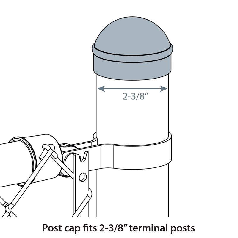 Yardlink Silver Aluminum Post Cap 1 pk