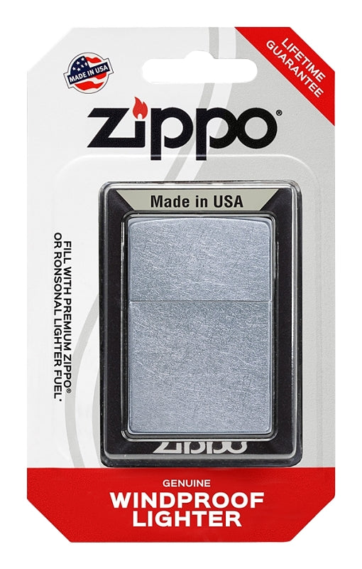 Zippo WM36PPK Pocket Windproof Lighter, Brushed Chrome, Pack of 6