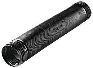 Amerimax 54021 Drain Pipe Tubing, Solid Flex, 4 in, PVC, Black, 8 ft L