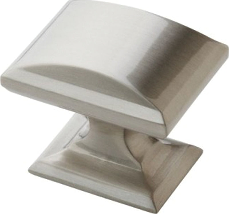 Amerock BP29340G10 Cabinet Knob, 1-1/8 in Projection, Traditional, Zinc, Satin Nickel