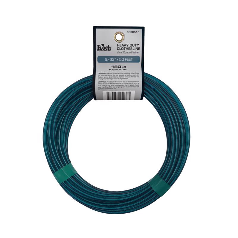 Koch Industries 5/32 in. D X 50 ft. L Green Cabled Wire Vinyl Clothesline Wire