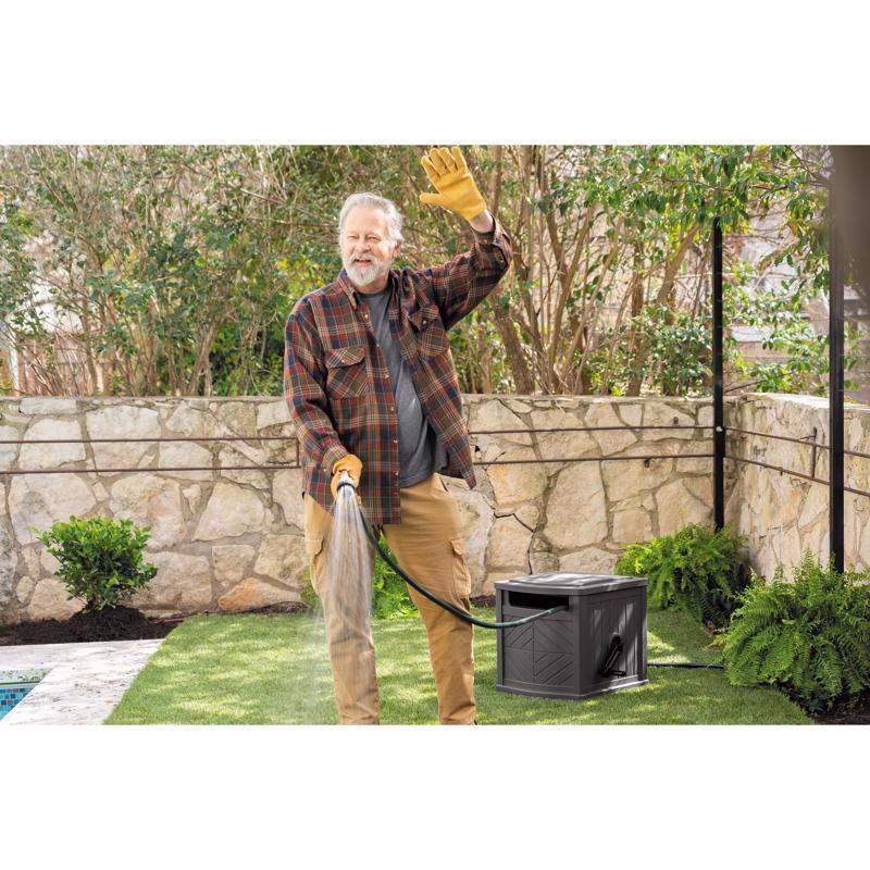 Suncast 150 ft. Gray Free Standing Hideaway Hose Reel