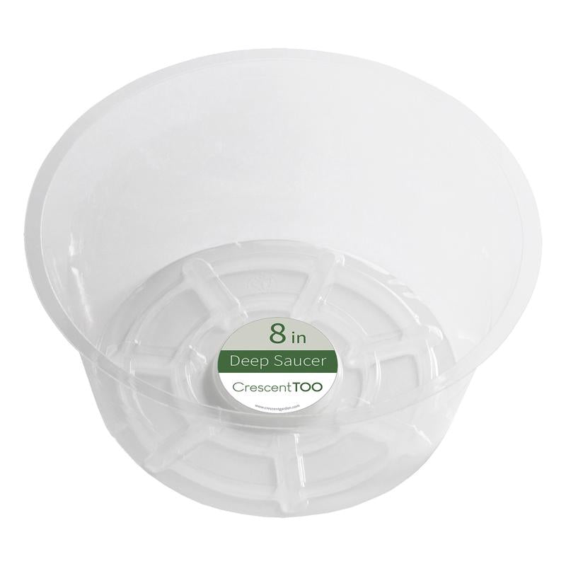 Crescent Garden 3.7 in. H X 8 in. D Plastic Plant Saucer Clear, Pack of 50