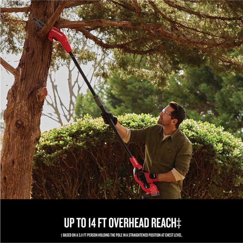 Craftsman V20 CMCCSP20M1 8 in. 20 V Battery Pole Saw Kit (Battery & Charger)