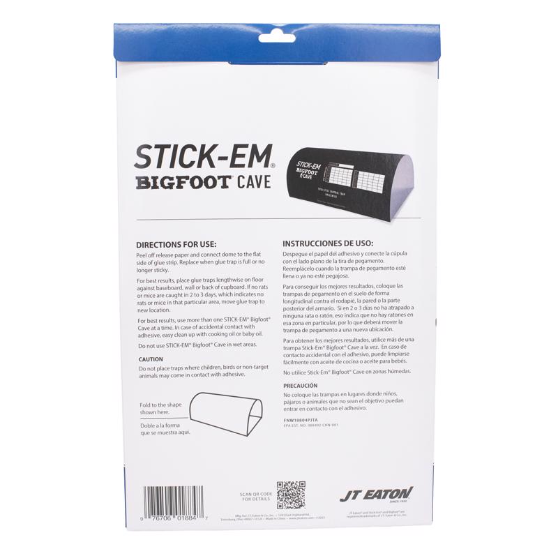 JT Eaton Stick-Em Pro Series Bigfoot Extra Large Glue Board Trap For Insects/Rodents/Snakes 4 pk, Pack of 12