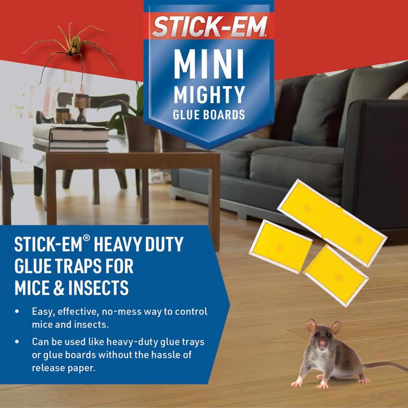 JT Eaton Stick-Em Pro Series Mini Glue Board Trap For Insects and Mice 4 pk, Pack of 24