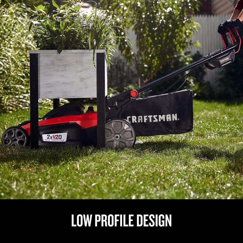 Craftsman V20 2x20V CMCMWSP220P2 20 in. Battery Self-Propelled Lawn Mower Kit (Battery & Charger)