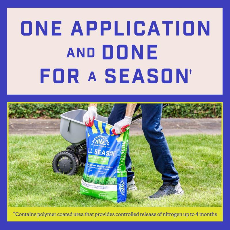 Pennington Full Season Slow-Release Nitrogen Lawn Fertilizer For All Grasses 12000 sq ft
