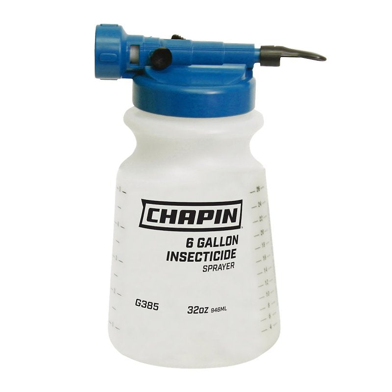 Chapin G385 Hose End Sprayer, Deflector, 2-1/2 in Tank Mouth Opening, 32 oz Cup, Poly