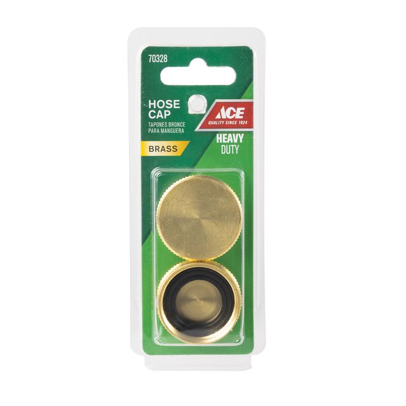 Ace 3/4 in. Brass Threaded Female Hose End Caps, Pack of 5