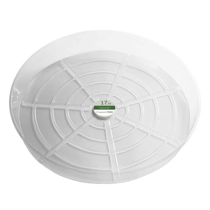 Crescent Garden 17 in. D Plastic Plant Saucer Clear, Pack of 25