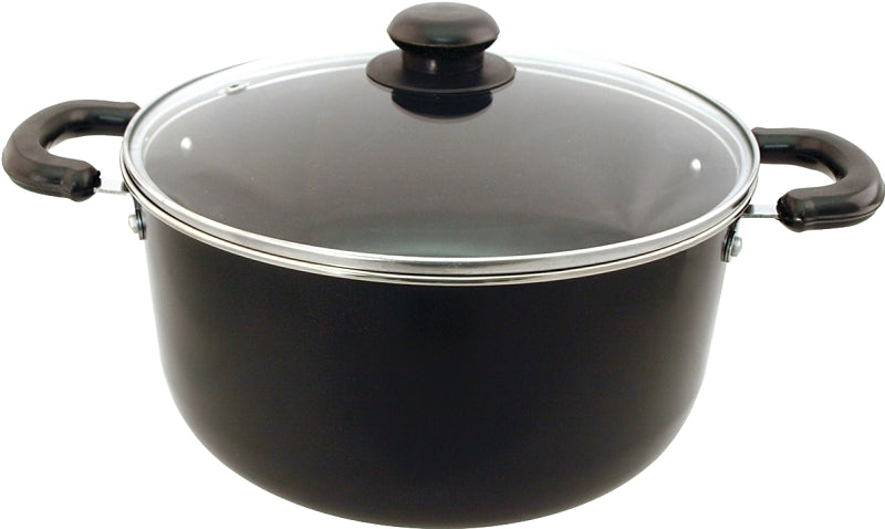 Euro-Ware 406 Dutch Oven, 5 qt Capacity, Carbon Steel, Black, Heat-Resistant Handle