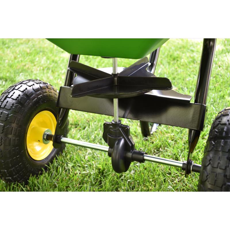 John Deere 10 ft. W Broadcast Push Lawn Spreader For Fertilizer/Ice Melt/Seed 85 lb