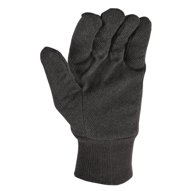 Wells Lamont Men's Outdoor Rubber Grip Jersey Work Gloves Brown L 3 pair