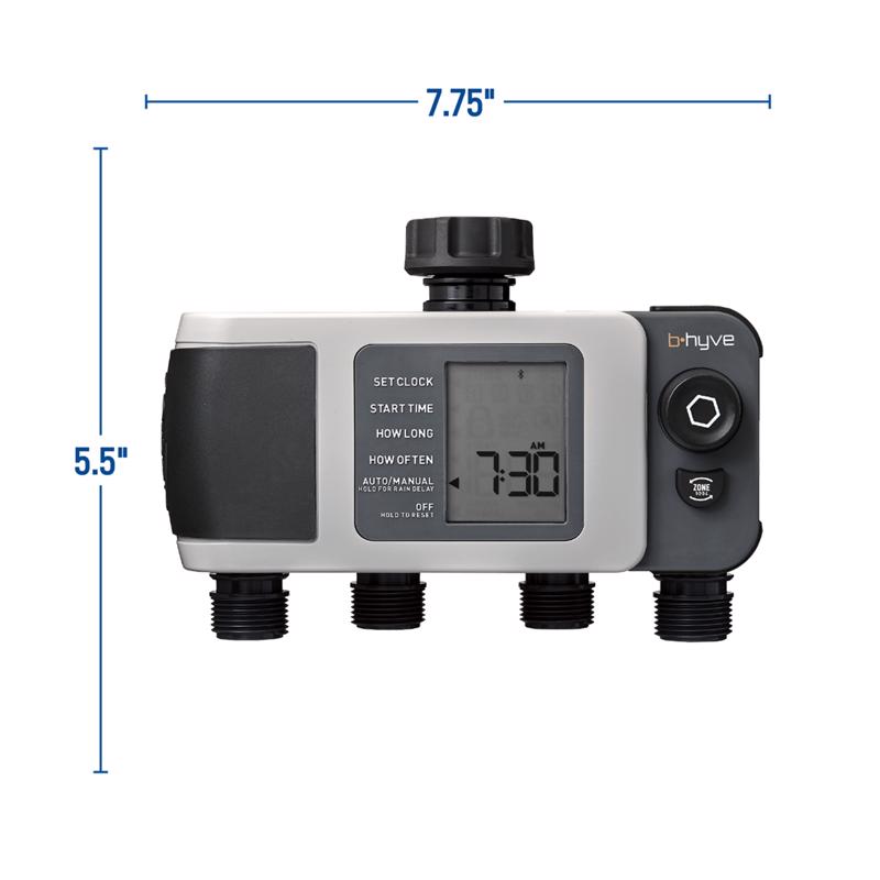Orbit B-hyve Programmable 4 Zone Bluetooth Sprinkler Timer