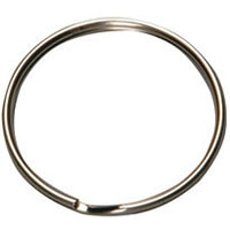 2GO KB107 Key Ring, Split Ring, 1-1/4 in Ring, Nickel-Plated