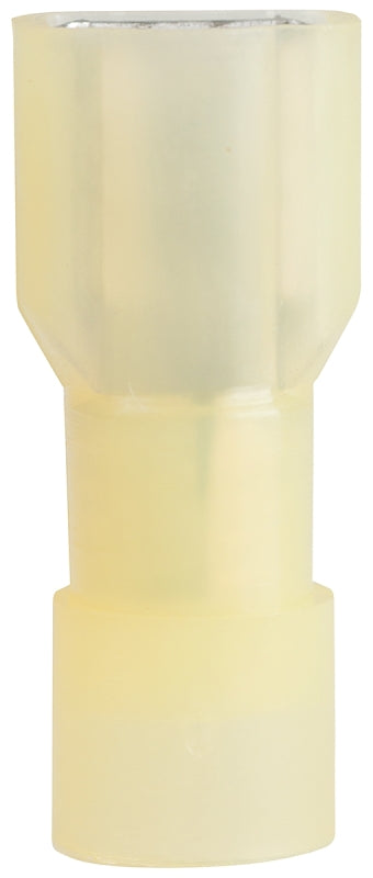 Gardner Bender 10-155F Female Disconnect Terminal, 600 V, 12 to 10 AWG Wire, 1/4 in Stud, Vinyl Insulation, Yellow