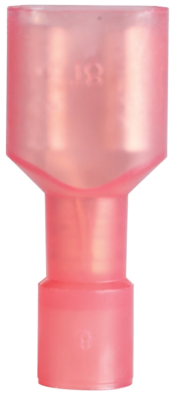 Gardner Bender 10-151F Female Disconnect Terminal, 600 V, 22 to 18 AWG Wire, 1/4 in Stud, Vinyl Insulation, Red