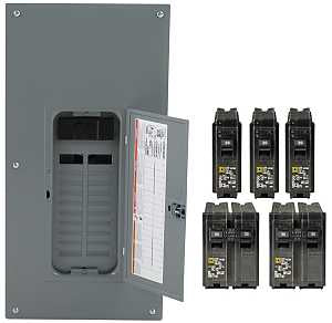 Square D HOM2040M200PCVP Load Center, 40-Pole, 200 A, 20-Space, Plug-On Neutral, NEMA 1 Enclosure, Surface, Flush