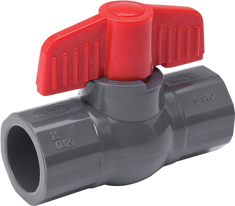 B & K ProLine Series 107-607 Ball Valve, 1-1/2 in Connection, Slip, 150 psi Pressure, PVC Body