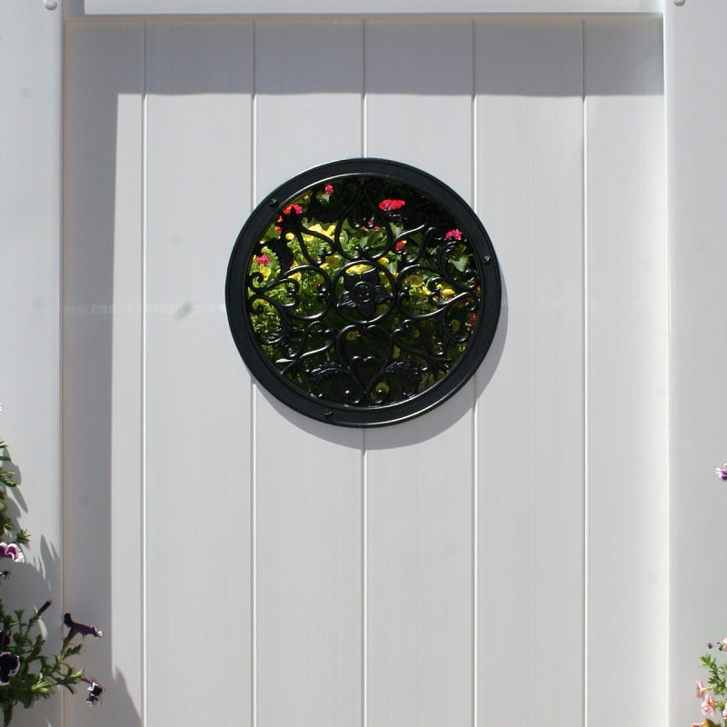 Nuvo Iron ACW55 Series Gate Fence Insert, 15 in Dia Dimensions, Round, Aluminum, Black