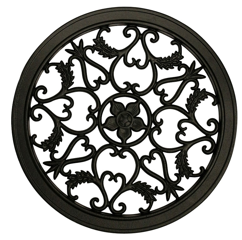 Nuvo Iron ACW55 Series Gate Fence Insert, 15 in Dia Dimensions, Round, Aluminum, Black