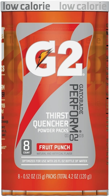 Gatorade 13166 Thirst Quencher Instant Powder Sports Drink Mix, Powder, Fruit Punch, 1.34 oz Pack, Pack of 8