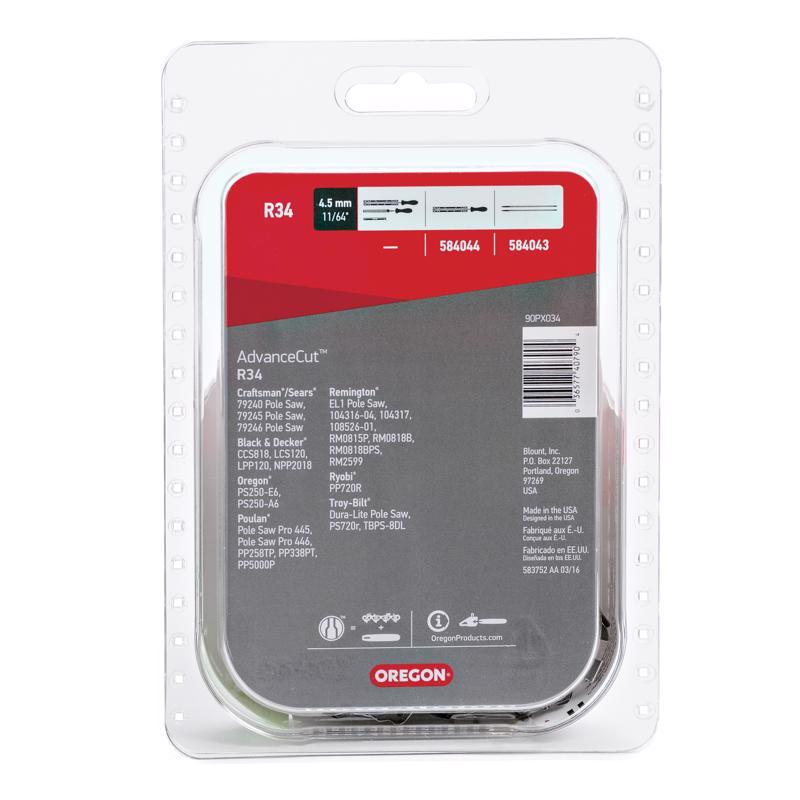 Oregon AdvanceCut R34 8 in. Chainsaw Chain 34 links