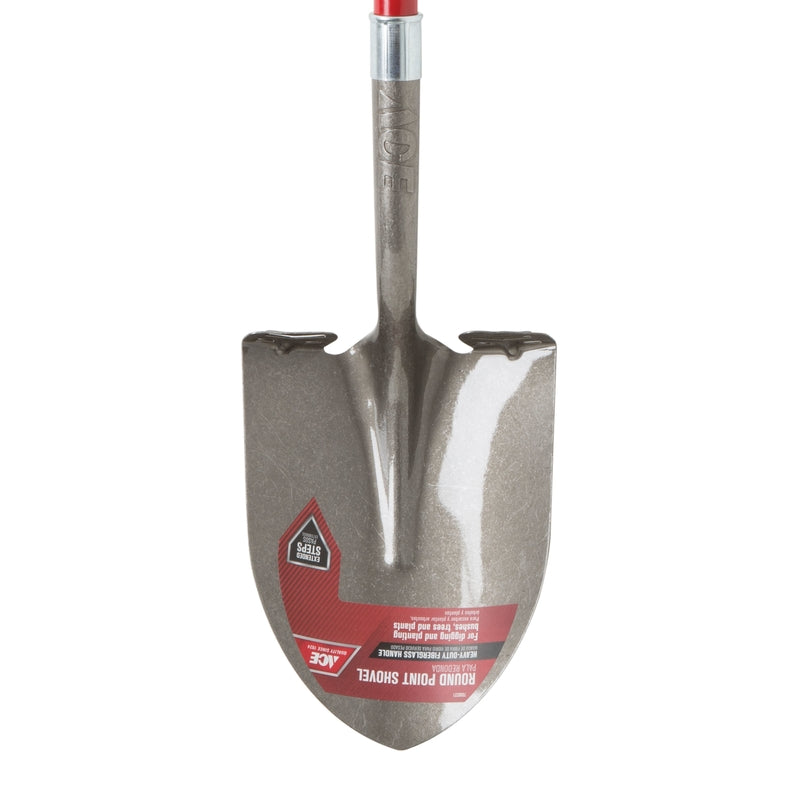 Ace 39 in. Steel Round Digging Shovel Fiberglass Handle, Pack of 6