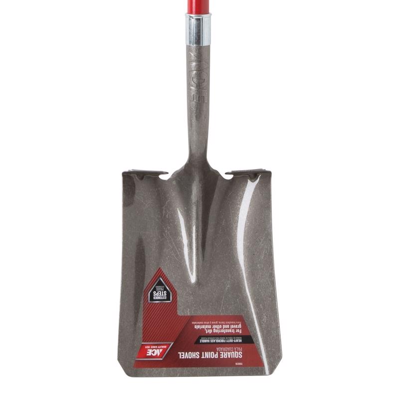 Ace 40 in. Steel Square Transfer Shovel Fiberglass Handle, Pack of 6