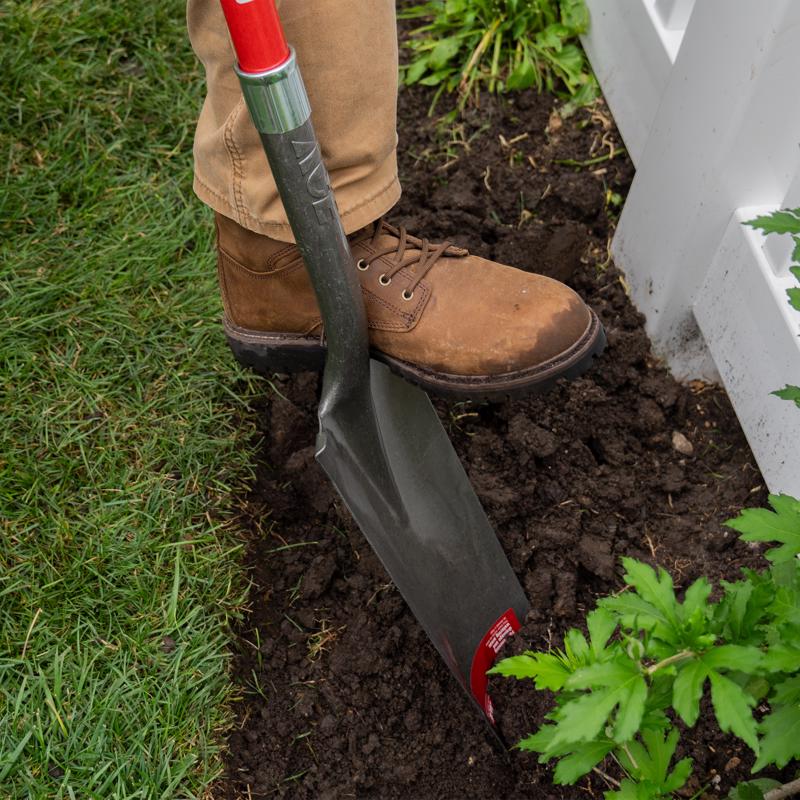 Ace 45.75 in. Steel Round Drain Spade Fiberglass Handle