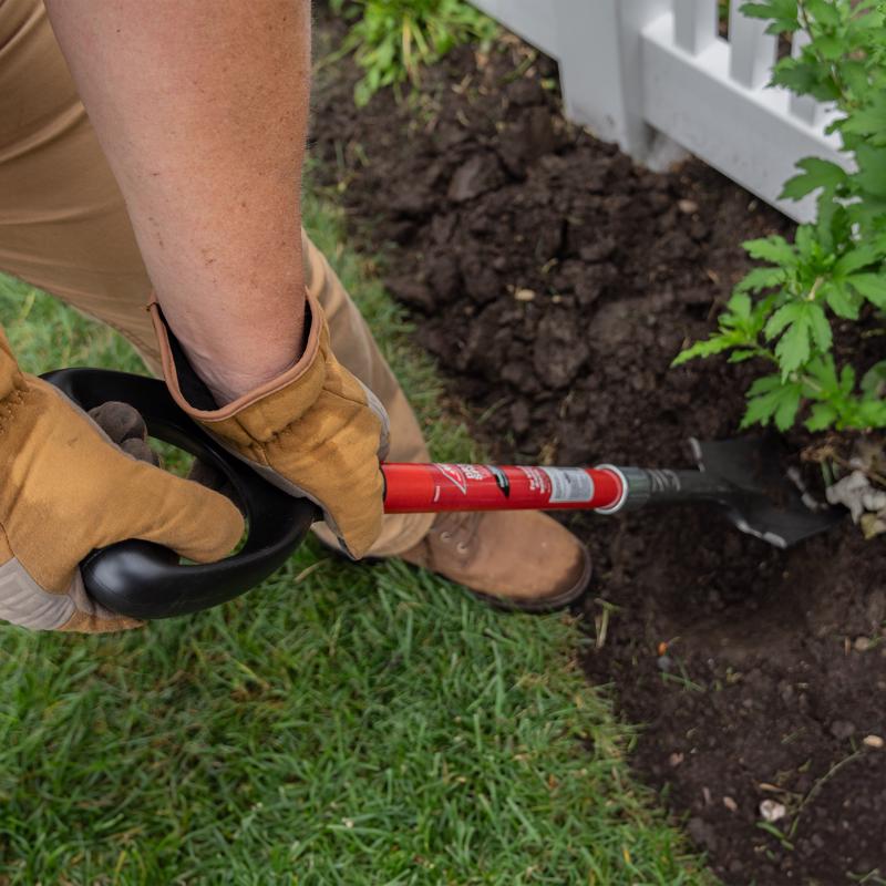 Ace 45.75 in. Steel Round Drain Spade Fiberglass Handle