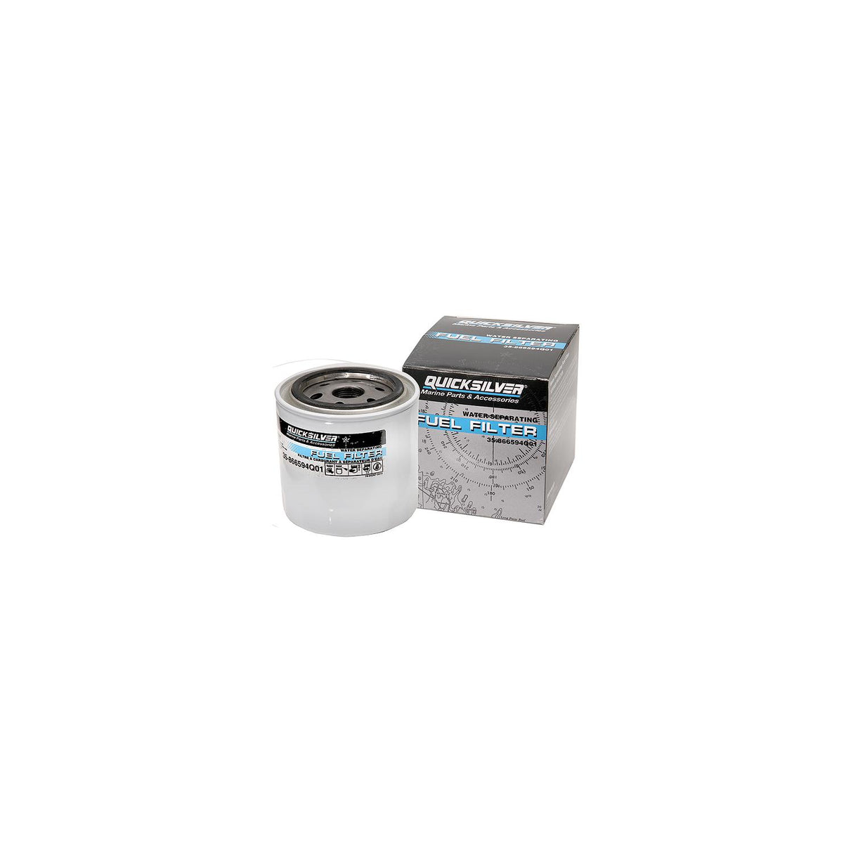 Quicksilver 35-866594Q01 Water Separating Fuel Filter, OMC Spin On