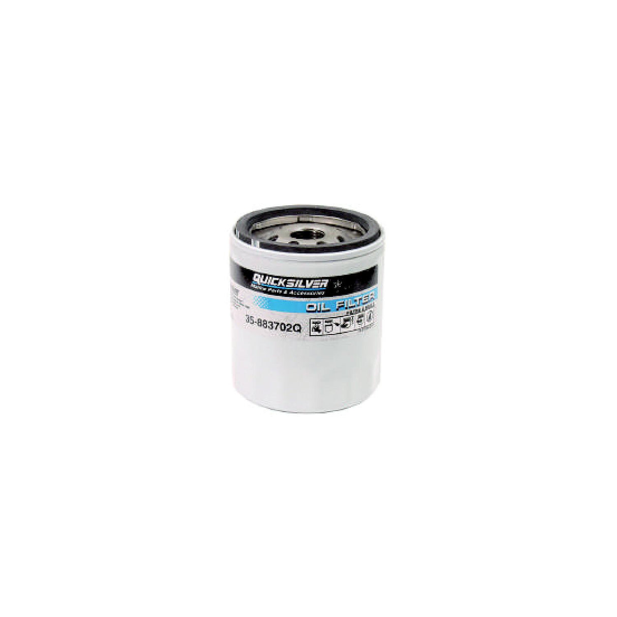 Quicksilver 35-883702Q Oil Filter For MCM V-6 Models Without Remote Oil Filter, Fits 4.3L GM