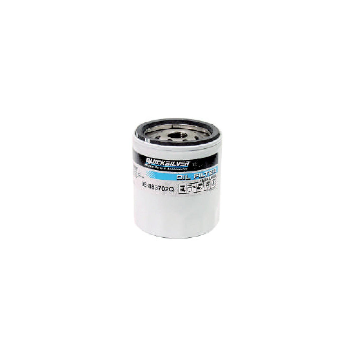 Quicksilver 35-883702Q Oil Filter For MCM V-6 Models Without Remote Oil Filter, Fits 4.3L GM