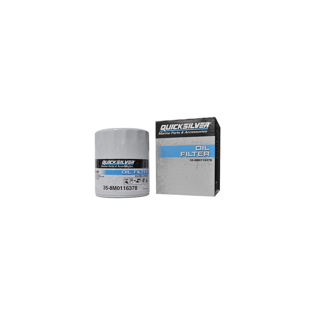Quicksilver 35-8M0116378 Oil Filter For All MCM/MIE Ford Engines