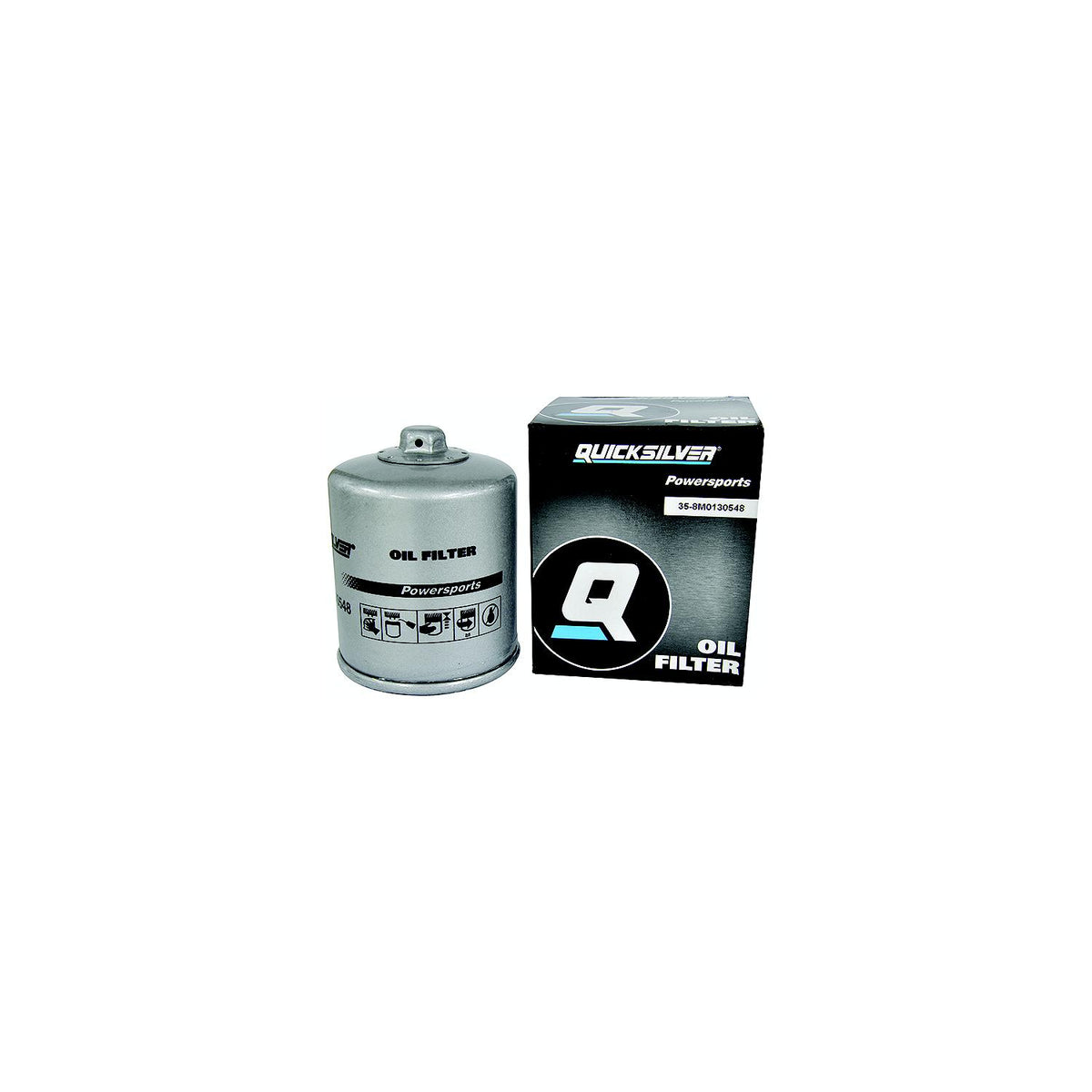 Quicksilver 35-8M0130548 Chrome Powersports Oil Filter