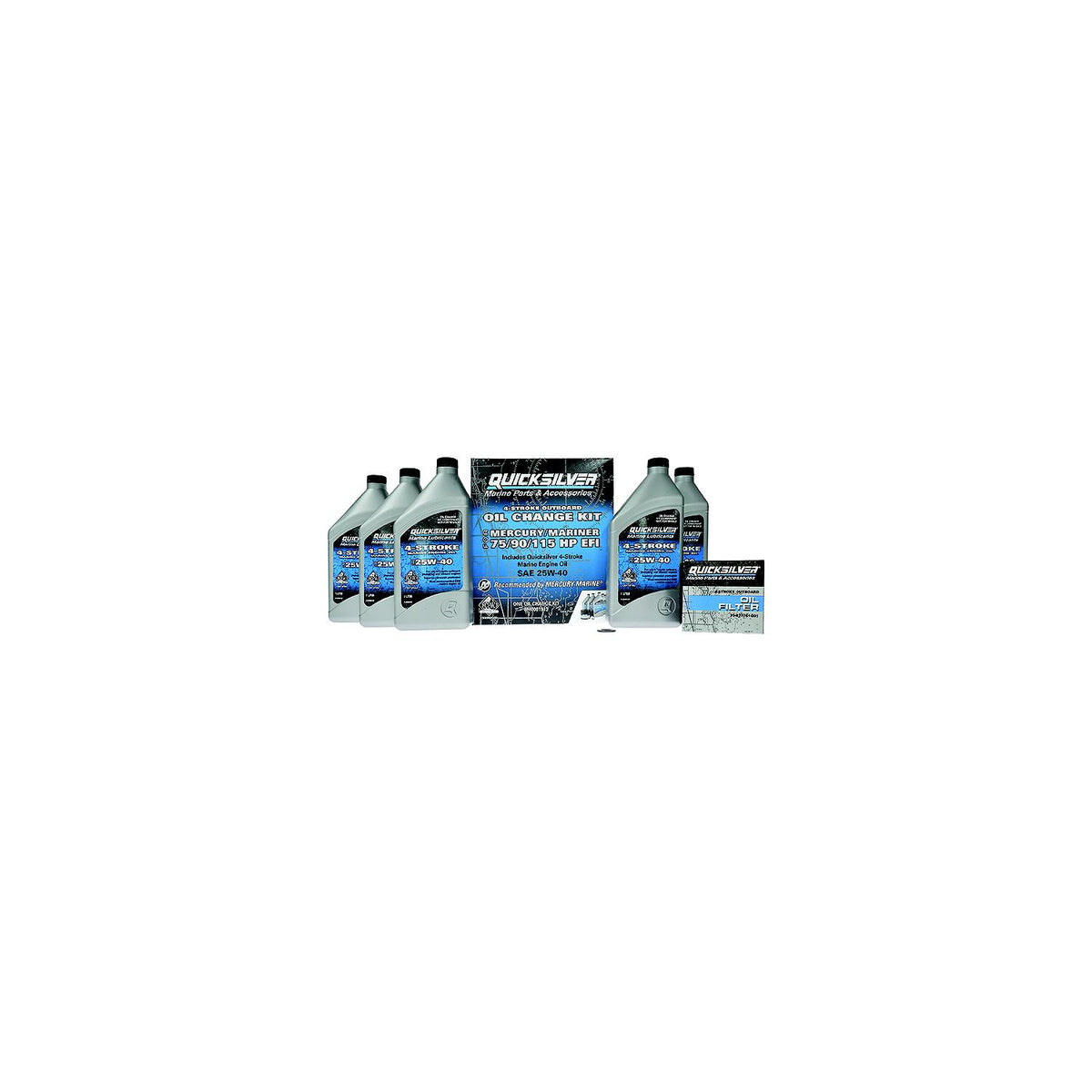 Quicksilver 8M0081913 4-Stroke Outboard Oil Change Kit, 5-Liter