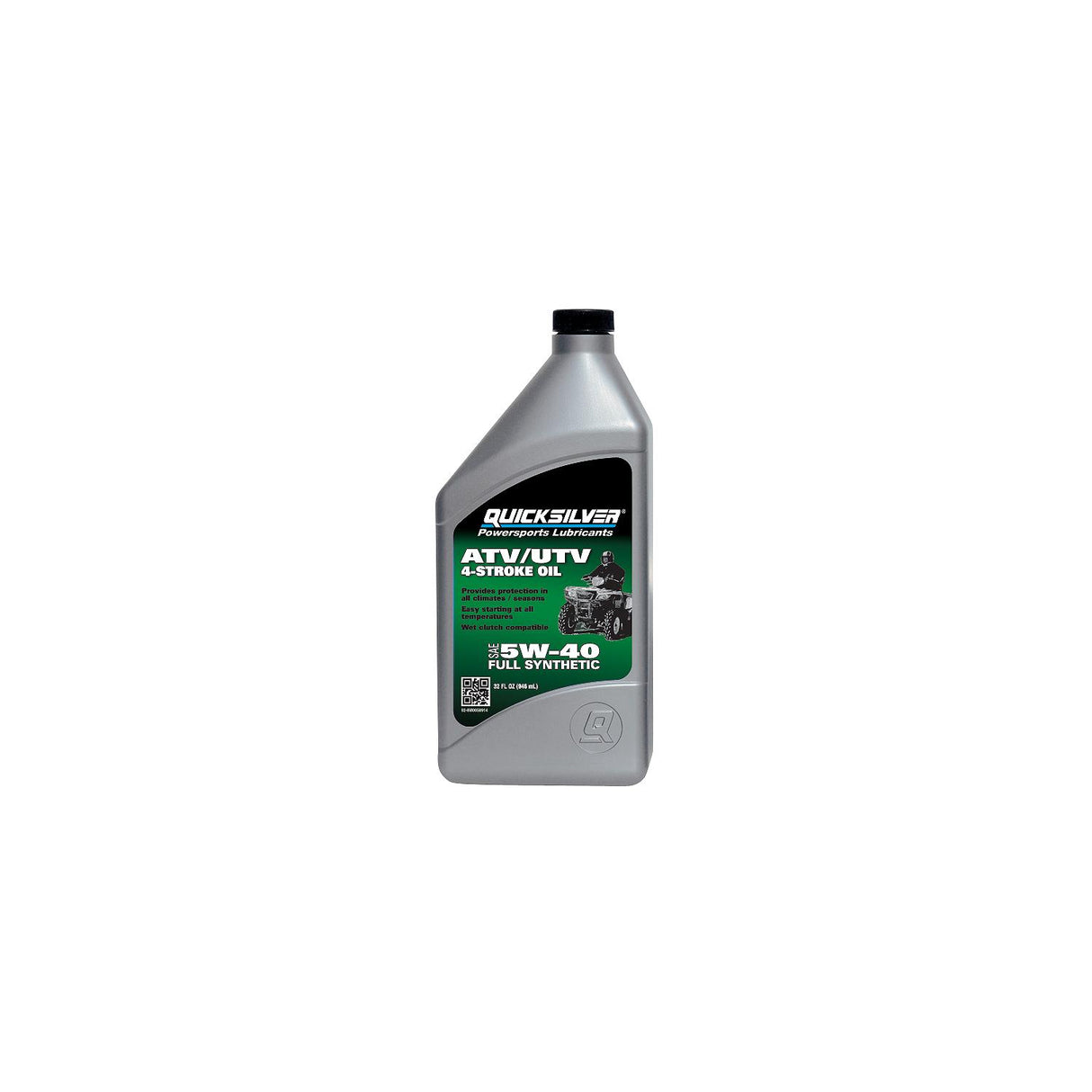 Quicksilver 4-Stroke ATV/UTV Full Synthetic Oil, 5W40, Qt., Pack of 6