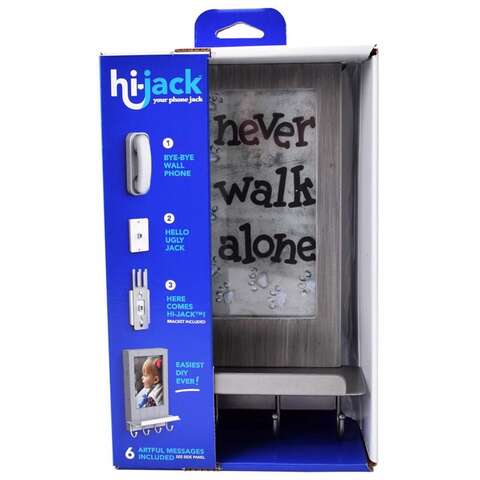 Hi-Jack 11 in. H X 3.5 in. W X 6.25 in. L Gray Metal/Wood Decor/Frame/Key Holder