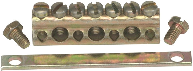 GE TGL1P Ground Bar Kit, 1/2 in L, 7-Terminal, Aluminum