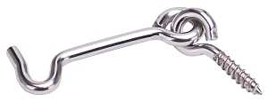 ProSource LR-407S-PS Gate Hook and Eye, 1/8 in Dia Wire, Stainless Steel