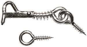 ProSource LR-410-PS Gate Hook and Eye, 1/8 in Dia Wire, Steel
