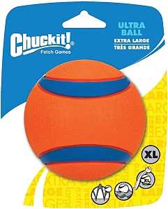 Chuckit! 170401 Dog Toy, XL, Ball, Rubber, Blue/Orange