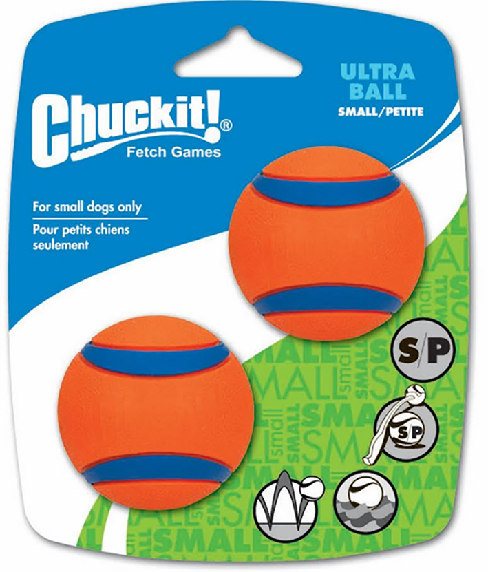 Chuckit! 17020 Dog Toy, Ball, S, Rubber, 2 in Dia