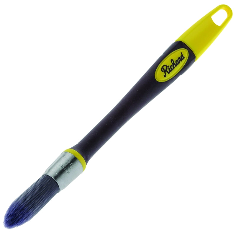 Hyde 13415 Trim Brush, 9/16 in W, Tapered Brush, Polyester Bristle, Soft Grip Handle