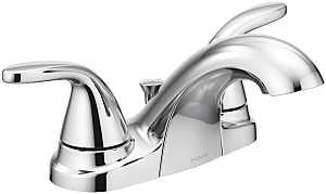 Moen Adler Series WS84403 Bathroom Faucet, 1.2 gpm, 2-Handle, 3-Faucet Hole, Metal, Chrome Plated, Lever Handle