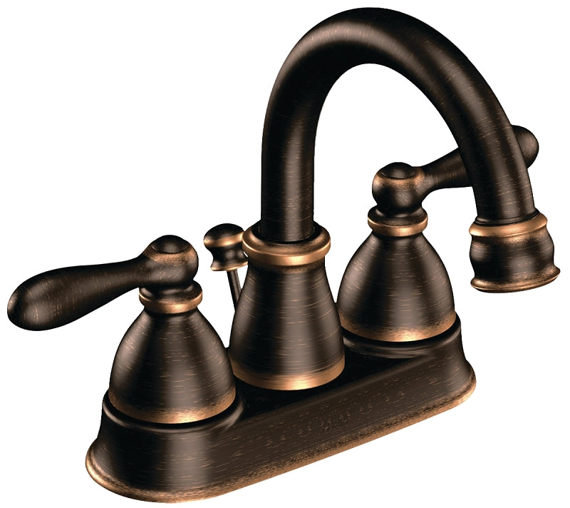 Moen Caldwell Series WS84667BRB Bathroom Faucet, 1.2 gpm, 2 -Faucet Handle, 3 -Faucet Hole, Metal, Mediterranean Bronze