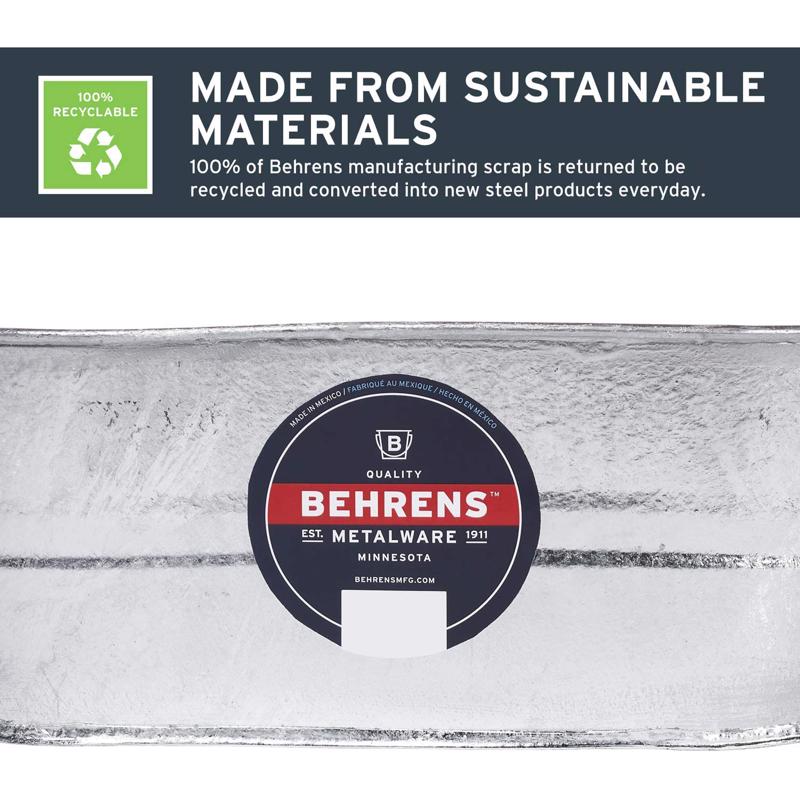 Behrens 4 gal Steel Tub Oval