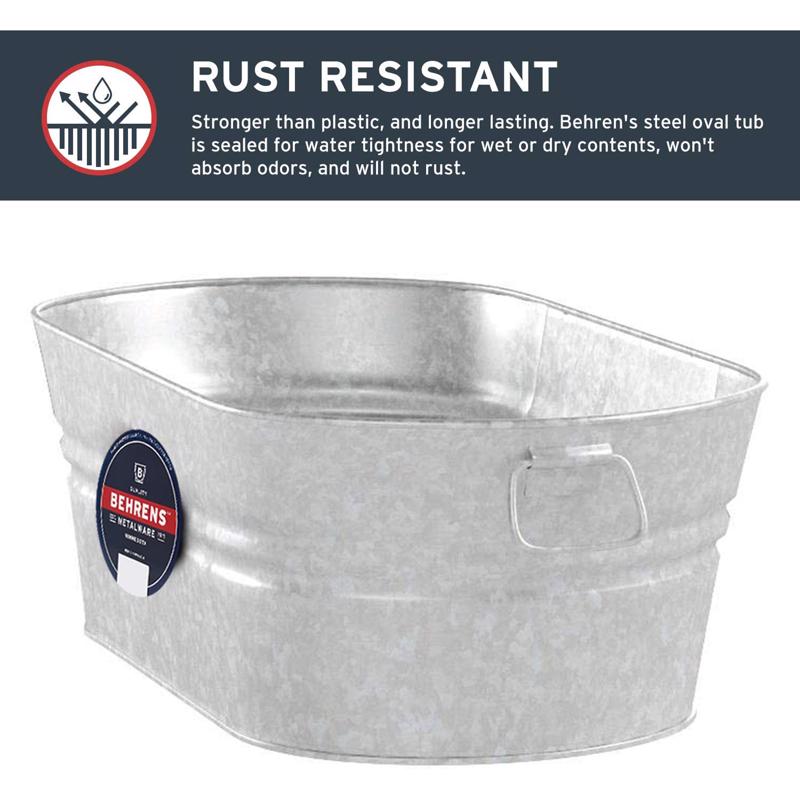 Behrens 4 gal Steel Tub Oval